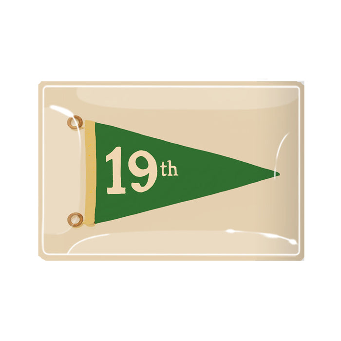 19th Hole Golf Decoupage Tray
