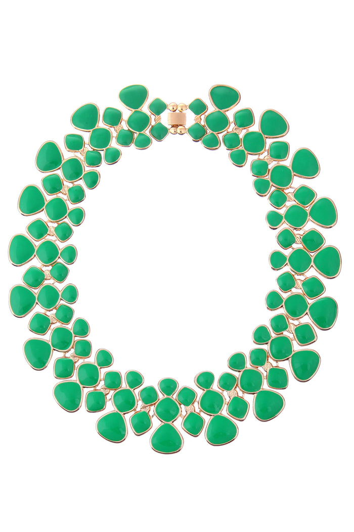 Style the Adel Green Honey Comb Necklace exclusively at Born To Glam