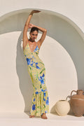 This is an image of Alejandra Dress in Solei - RESA featuring a model wearing the dress