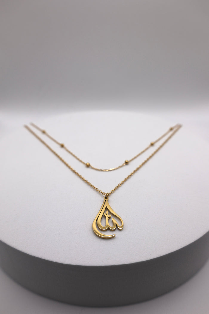 “Allah” Dotted Necklace | Gold