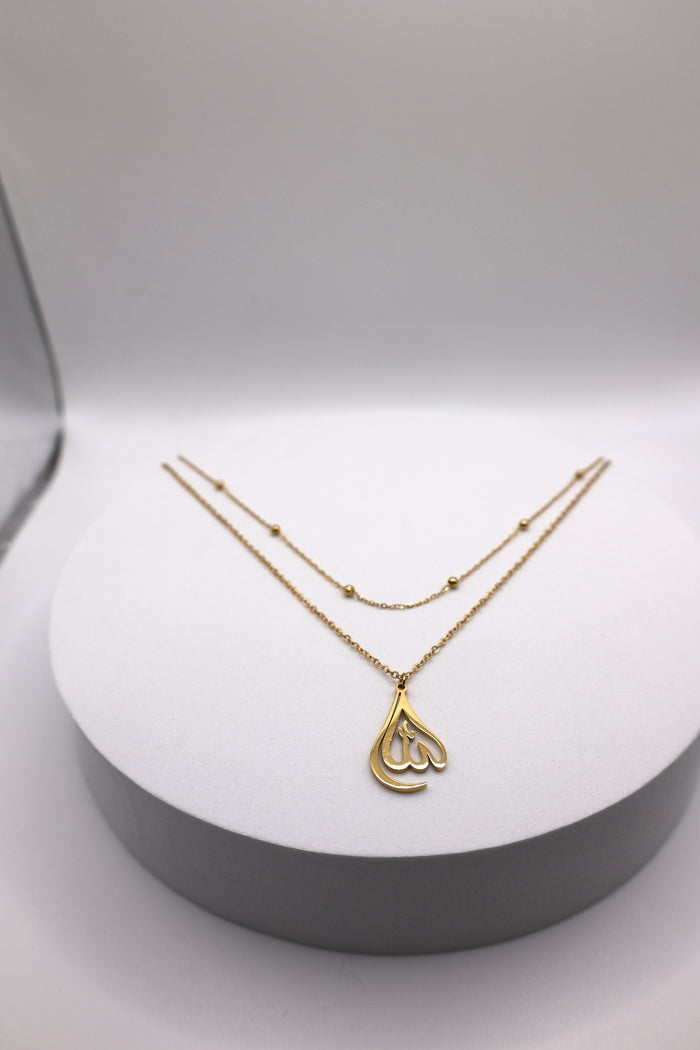 “Allah” Dotted Necklace | Gold