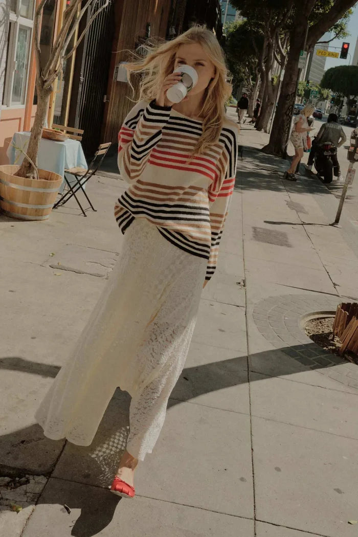 Along These Lines Multicolor Striped Knit Sweater - ShopPromesa
