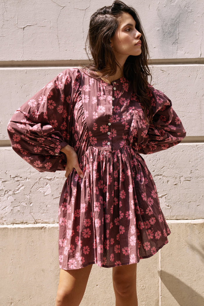 Anika Mini Dress ~ Pink Cosmos