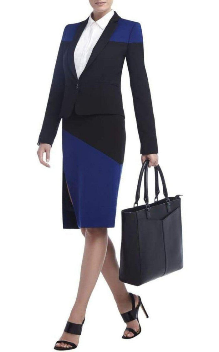 BCBGMAXAZRIA Avery Black Leather Tote Bag - Runway Catalog