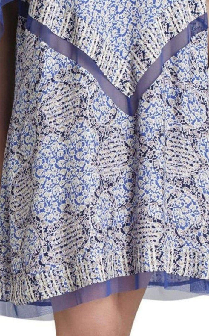 BCBGMAXAZRIA Bardot Printed Long Sleeve Dress - Runway Catalog