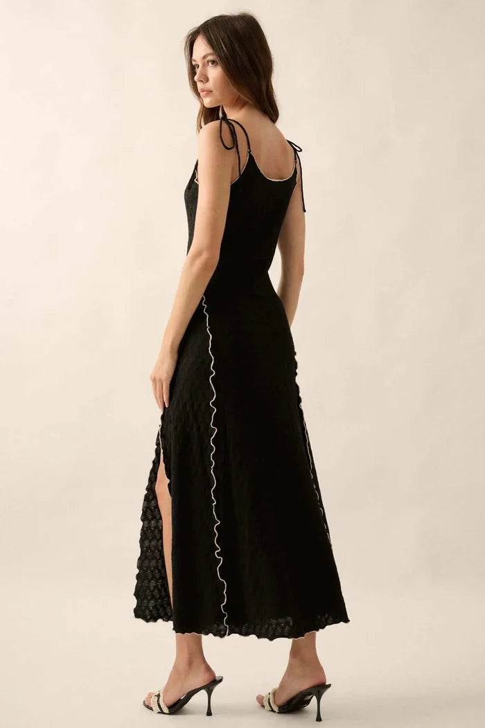 Beautiful Feeling Textured Knit Cami Maxi Dress - ShopPromesa