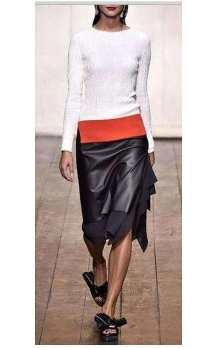 Cedric Charlier Black Layered Skirt - Runway Catalog