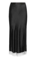 Alexander Wang Black Silk Metal Fringe Skirt - Runway Catalog