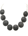 Style the Black Silver Disc Short Necklace exclusively at Born To Glam