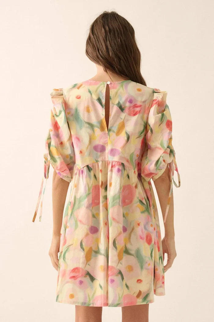 Blossom with Grace Floral Babydoll Mini Dress - ShopPromesa