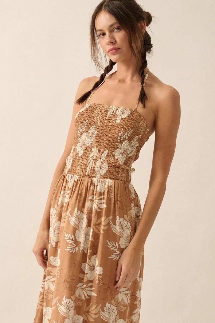 Boca Baby Floral Open-Back Smocked Maxi Sundress - ShopPromesa