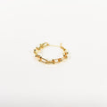Minimalist gold chain link bracelet with sphere accents and adjustable clasp for stackable jewelry looks.