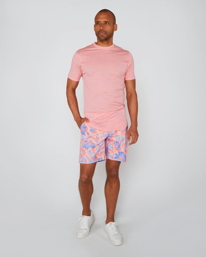 CASSIUS MERINO JERSEY CREW NECK T-SHIRT - FRESH PINK