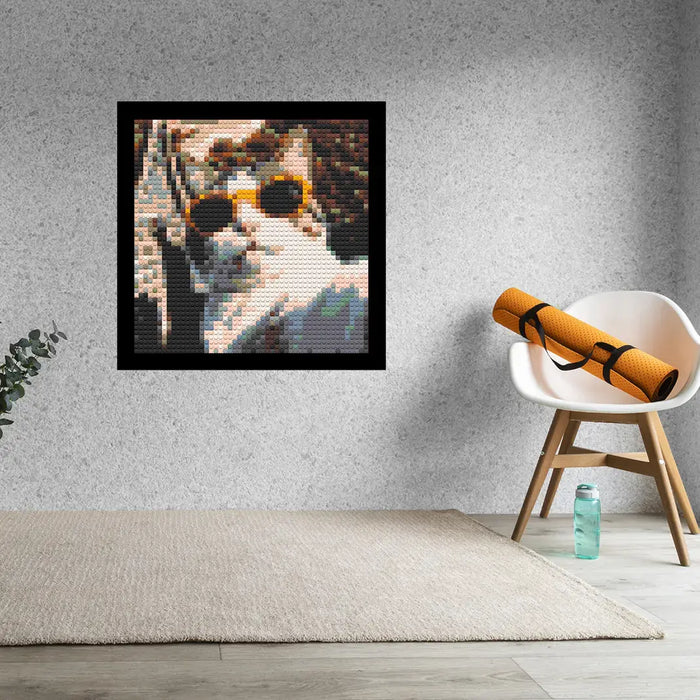 Cat Selfie Home decoration Bricked Mosaic Portrait 16x16" - Memobrick