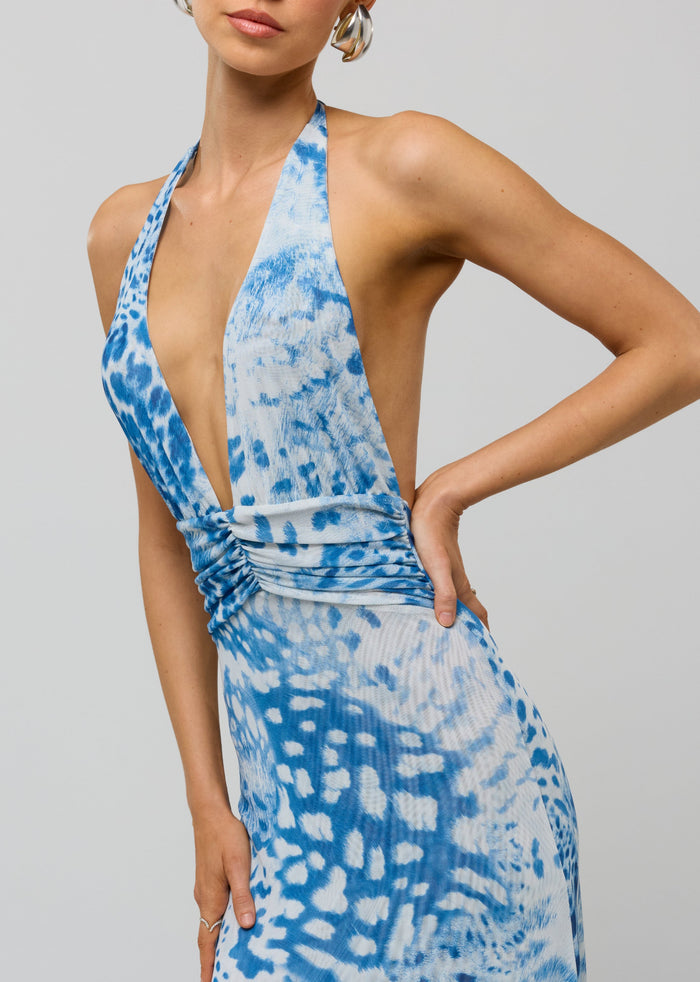 This is an image of Chelsea Dress in Neve - RESA featuring a model wearing the dress