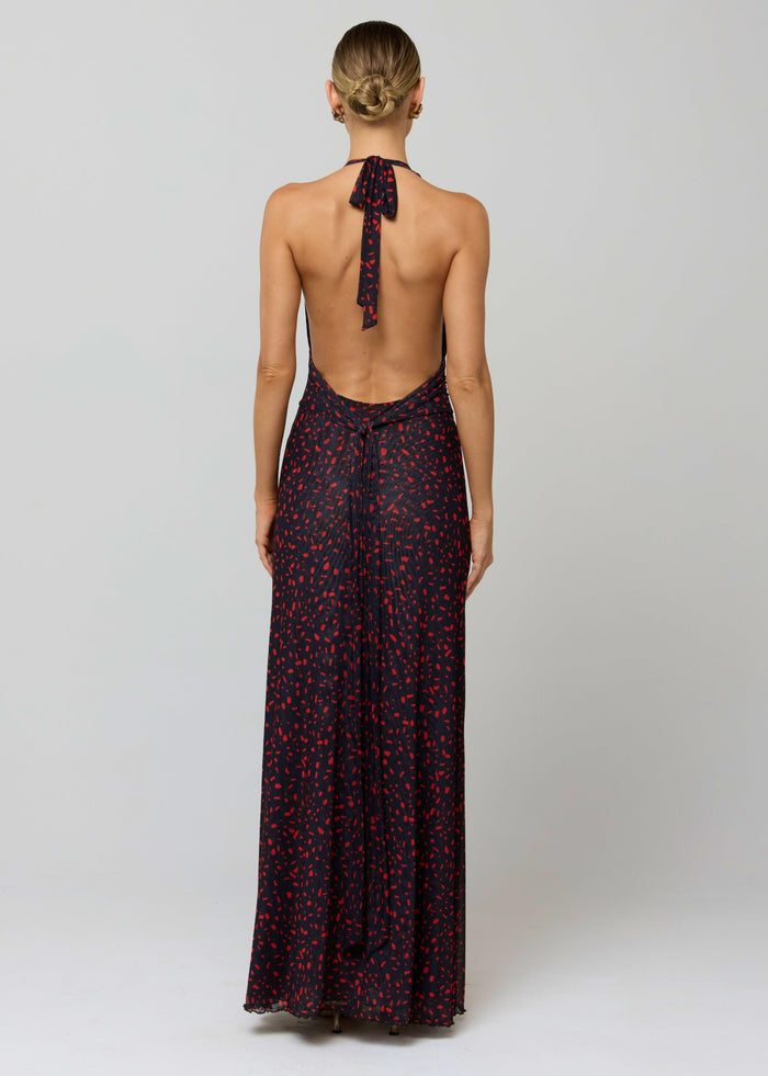 This is an image of Chelsea Dress in Rouge - RESA featuring a model wearing the dress