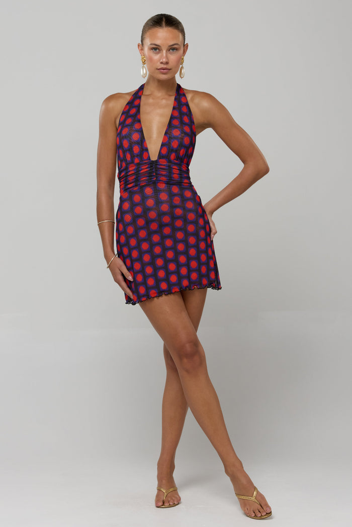 This is an image of Clint Dress in Mod - RESA featuring a model wearing the dress