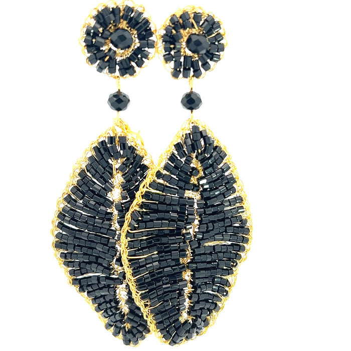 Style the Meticulous Crystal Leaf Statement Earring exclusively at Born To Glam