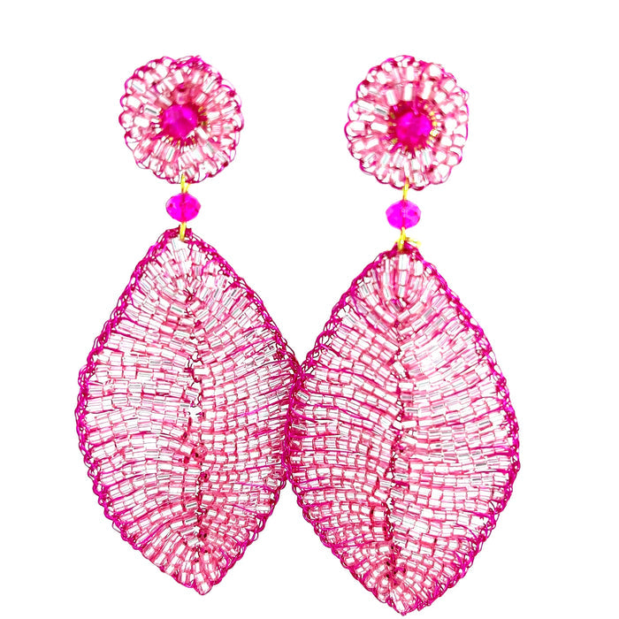 Style the Meticulous Crystal Leaf Statement Earring exclusively at Born To Glam