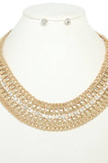 Style the Crystal Rhinestone Collar Necklace Set exclusively at Born To Glam