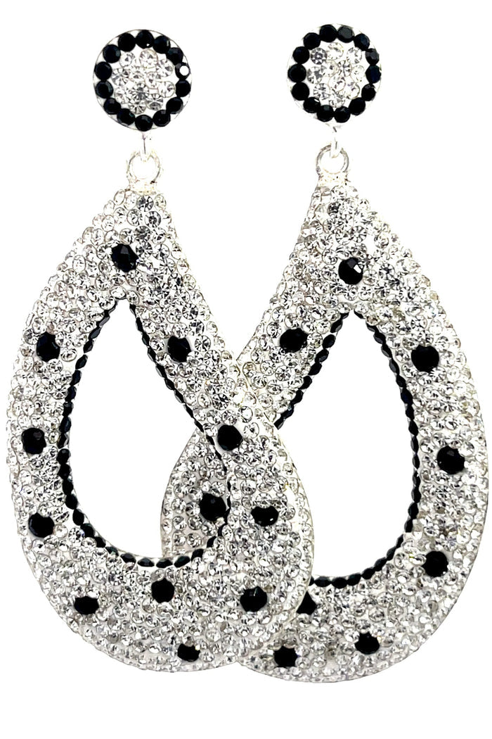 Style the Curved Open Teardrop Gemstone 925 Sterling Silver Earring exclusively at Born To Glam