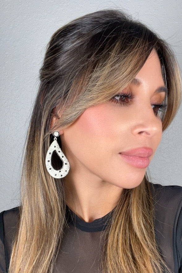 Style the Curved Open Teardrop Gemstone 925 Sterling Silver Earring exclusively at Born To Glam