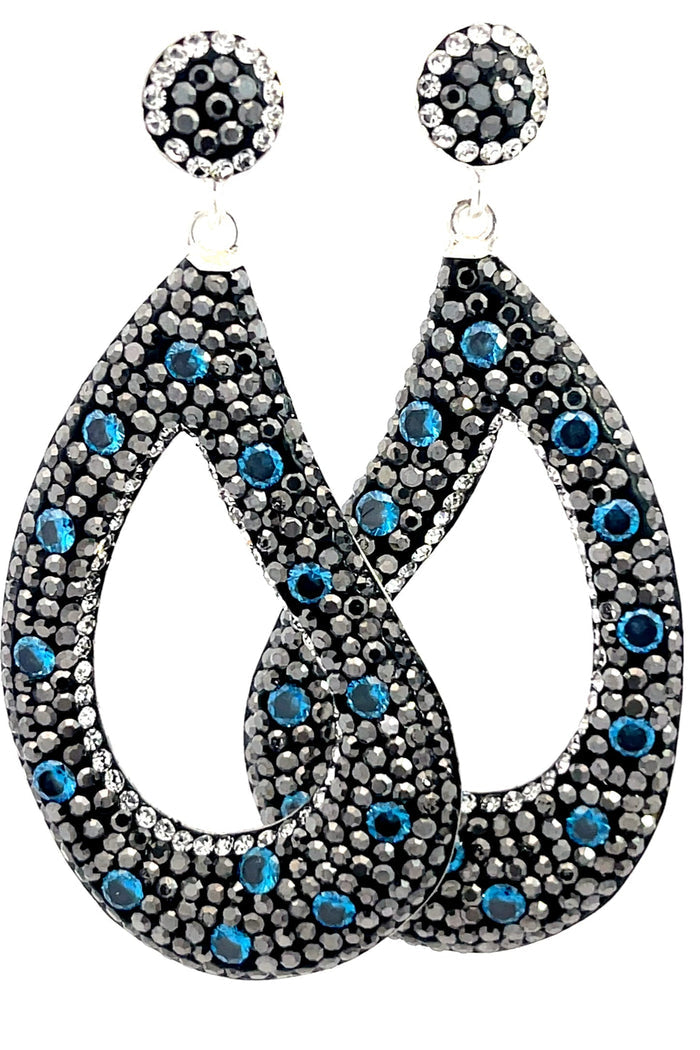 Style the Curved Open Teardrop Gemstone 925 Sterling Silver Earring exclusively at Born To Glam