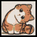 Cute Curios Cat Home decoration Bricked Mosaic Portrait 16x16" - Memobrick