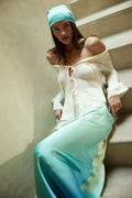 Dear Diary Off-Shoulder Tie-Front Cardigan - ShopPromesa