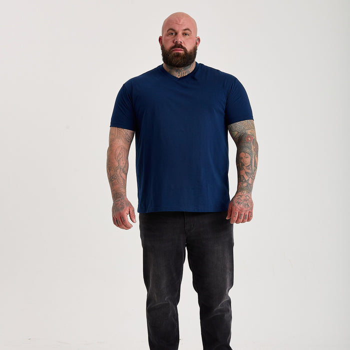 Deep Blue V-Neck T-Shirt