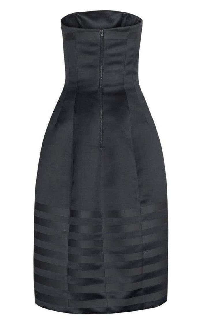 Jonathan Saunders Derya Poly Satin Strapless Cocktail Dress - Runway Catalog