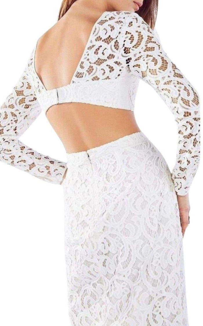 BCBGMAXAZRIA Elizabella Cutout Lace Gown - Runway Catalog