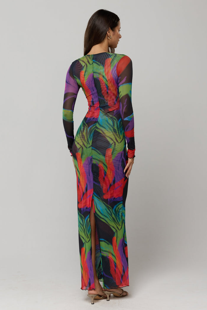 This is an image of Esme Dress in Mai Tai - RESA featuring a model wearing the dress