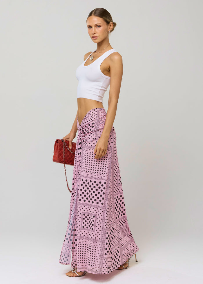This is an image of Estelle Skirt in Lauper - RESA featuring a model wearing the dress