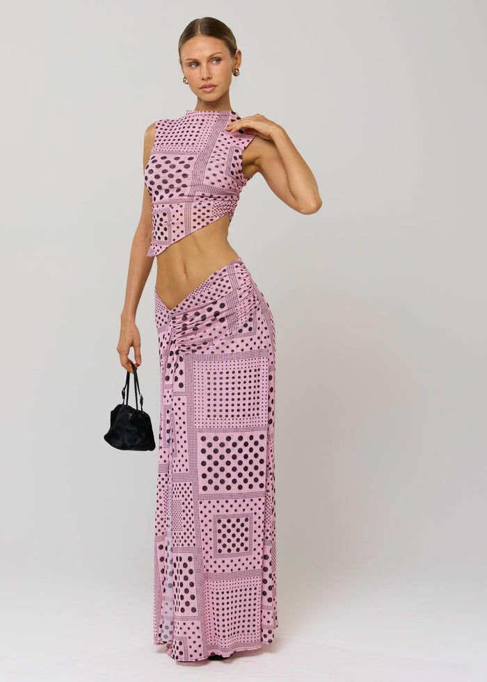 This is an image of Estelle Skirt in Lauper - RESA featuring a model wearing the dress