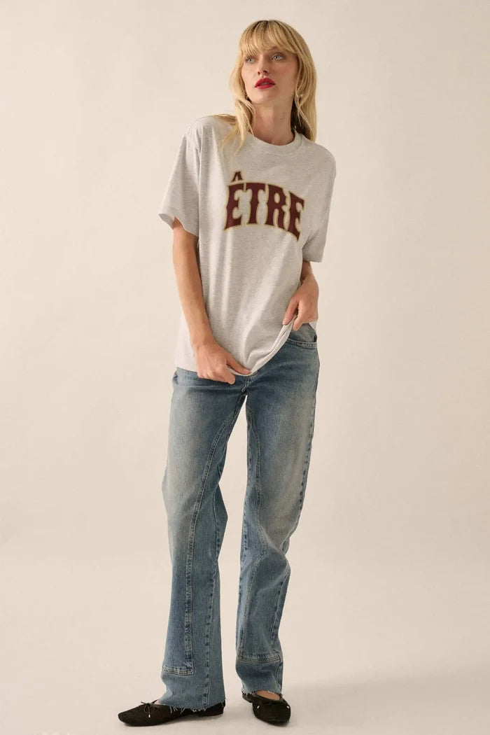 Être Credit Loose-Fit Heather Graphic Tee - ShopPromesa