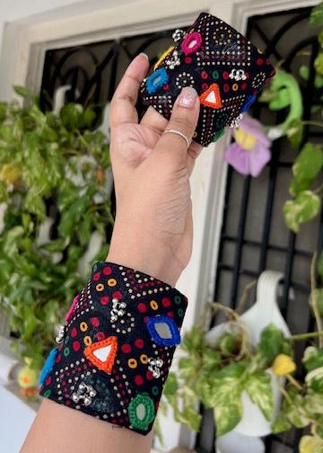 fabric mirrorwork kadas
