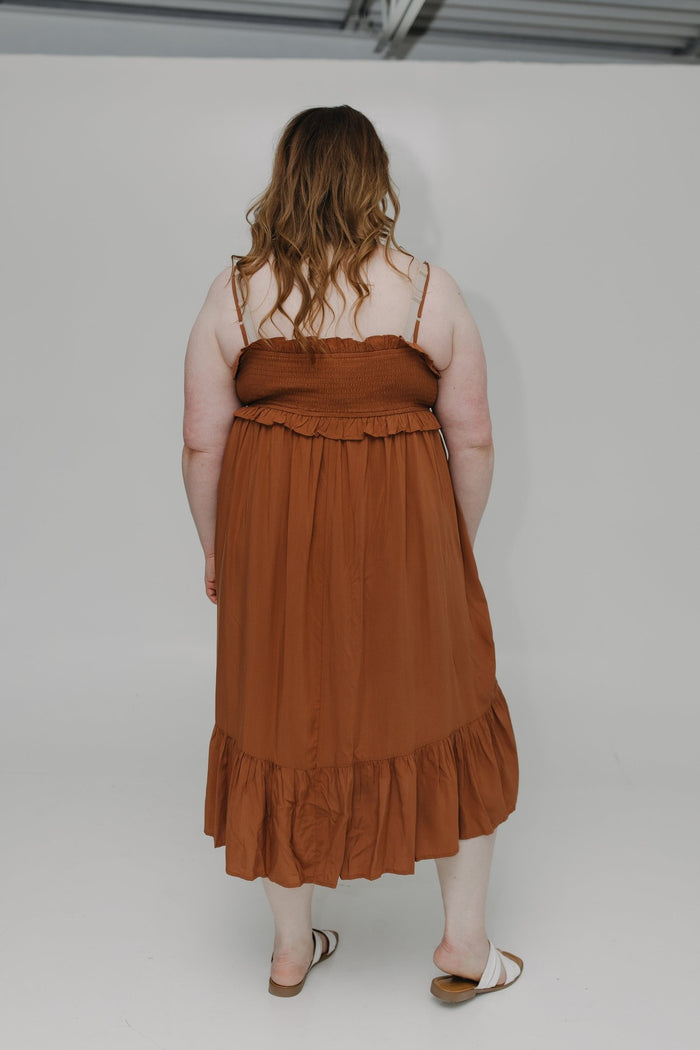 FIT AND FLARE BOHO DRESS IN URBAN BRONZE - Love Marlow