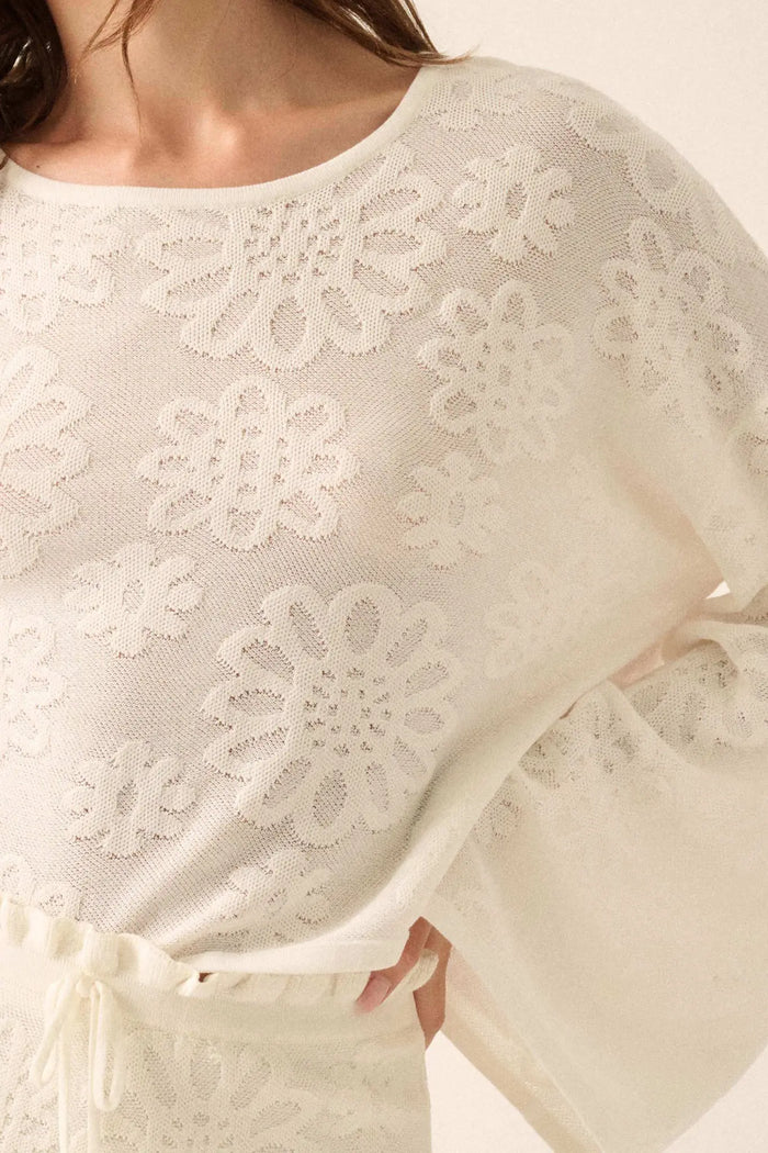 Flower Hour Floral Jacquard Knit Sweater - ShopPromesa