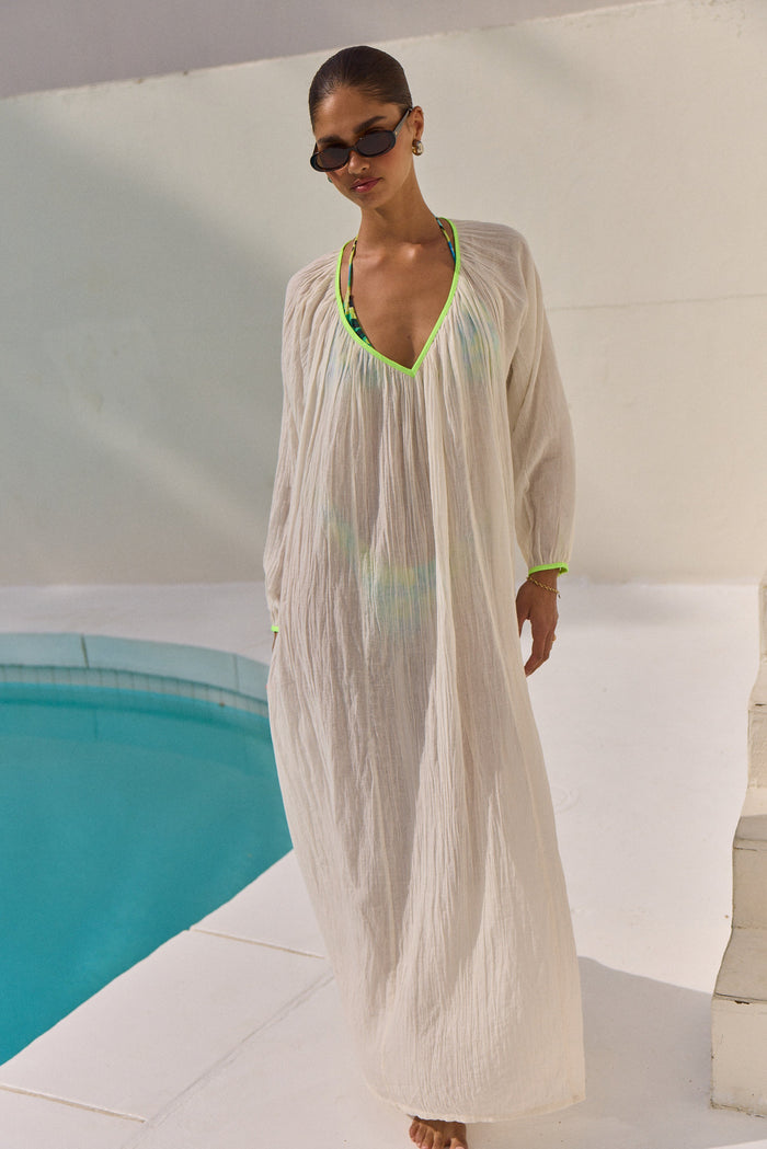 This is an image of Gaia Dress - RESA featuring a model wearing the dress