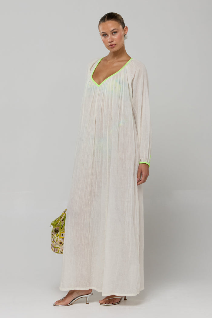 This is an image of Gaia Dress - RESA featuring a model wearing the dress