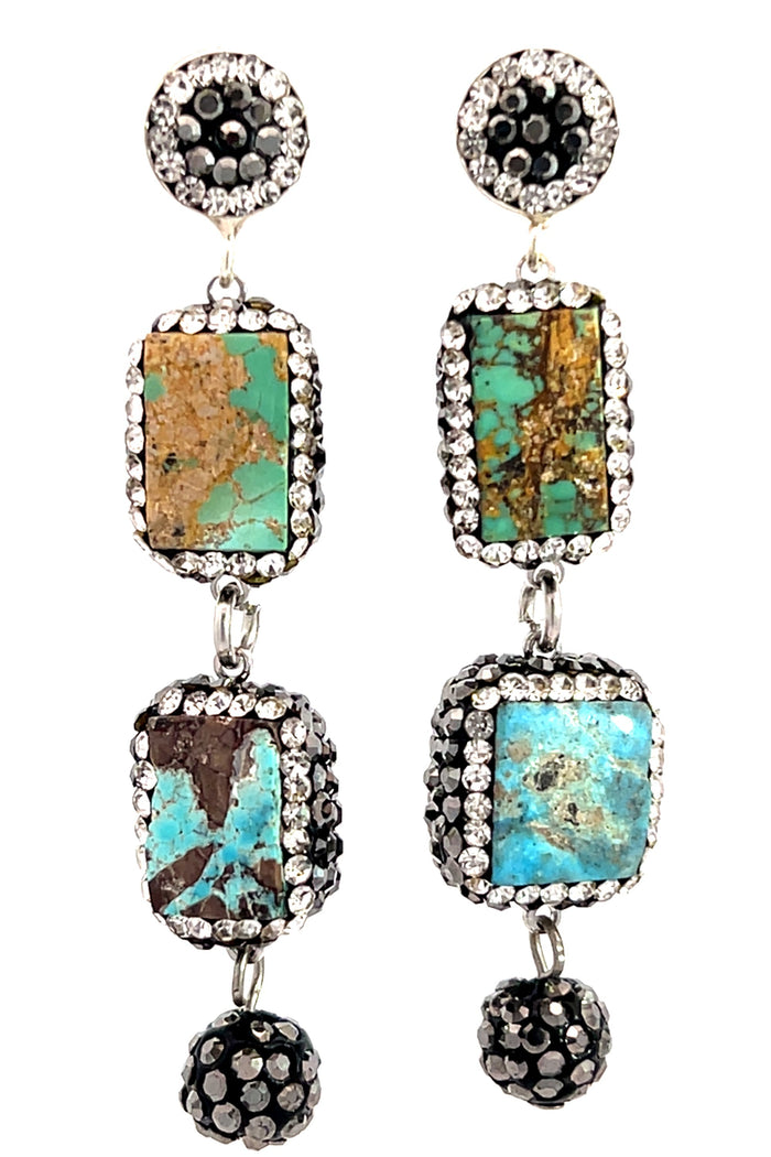 Turquoise Clear Silver