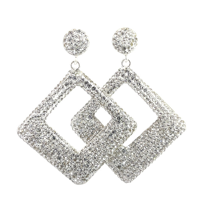 Style the Geometric 925 Sterling Silver Crystal Earring exclusively at Born To Glam