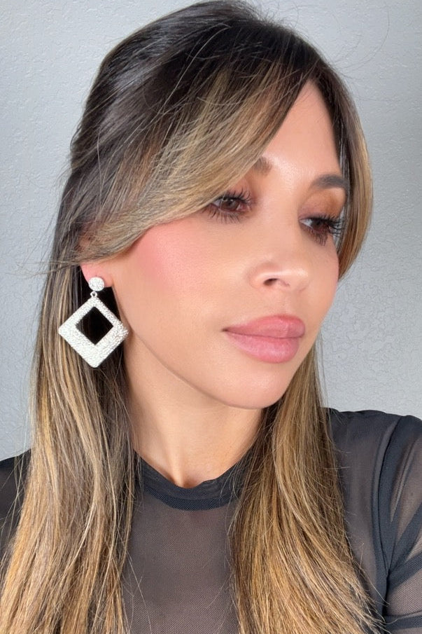 Style the Geometric 925 Sterling Silver Crystal Earring exclusively at Born To Glam