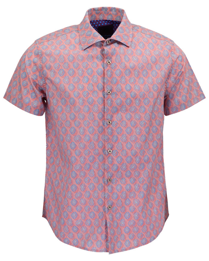 GEORGE MUD GEO CORAL MENS PRINTED SHIRT