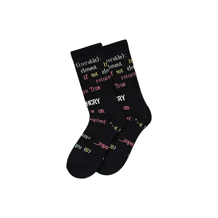 Glitch - Syntax Code Socks 'Black'
