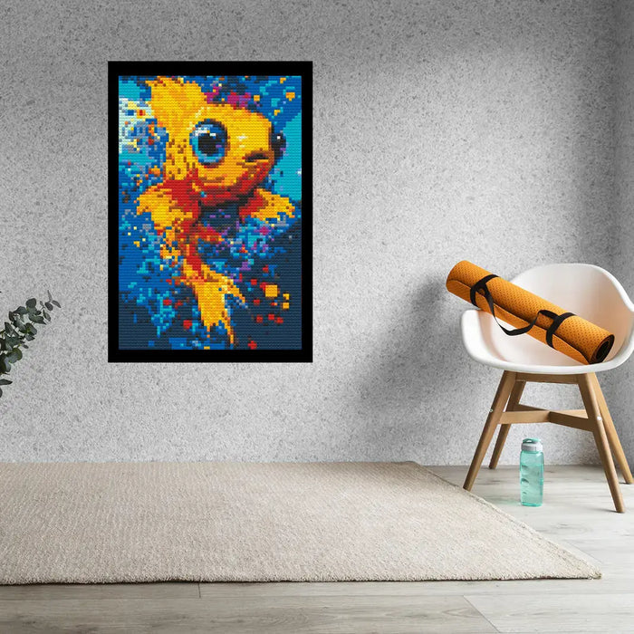 Goldfish Abstract Bricked Mosaic Home Decor 20x30" - Memobrick