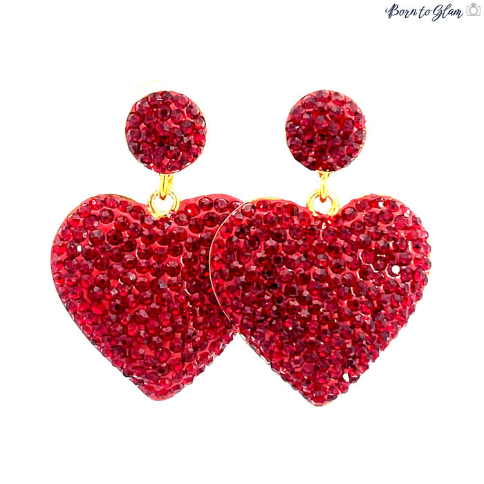 Style the Heart Crystal 925 Sterling Silver Earrings exclusively at Born To Glam
