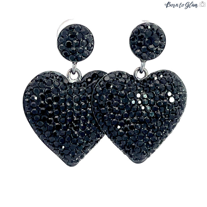 Style the Heart Crystal 925 Sterling Silver Earrings exclusively at Born To Glam