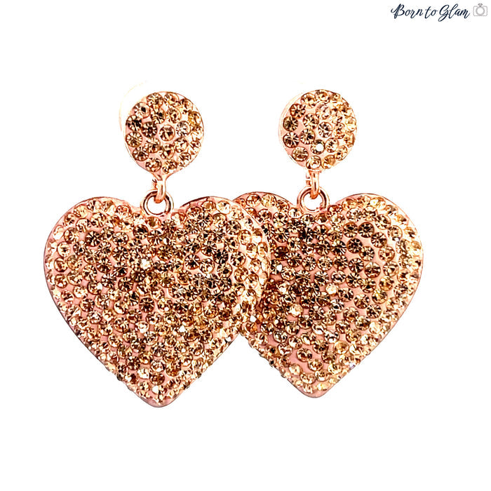 Style the Heart Crystal 925 Sterling Silver Earrings exclusively at Born To Glam